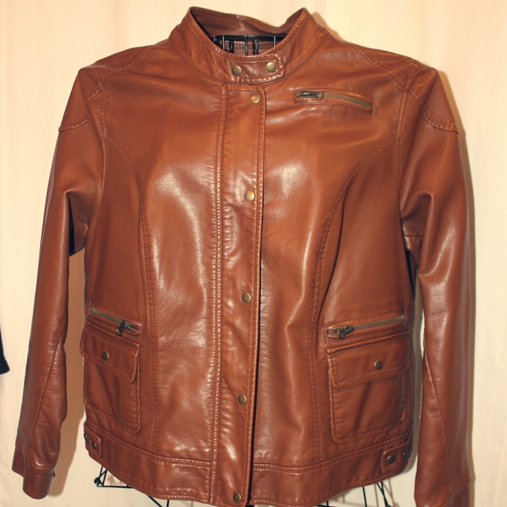 Lane Bryant Faux Leather Moto Jacket 18/20